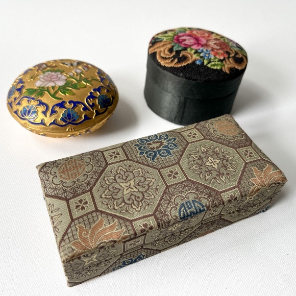 Vintage Chinese Trinket Jewelry Box Lot - Picture 1 of 5